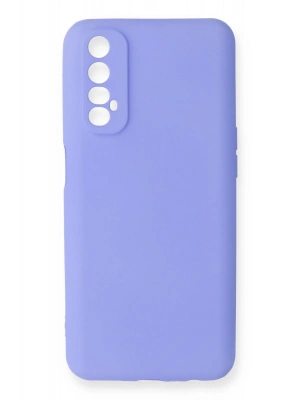 Newface Realme 7 Kılıf First Silikon - Lila
