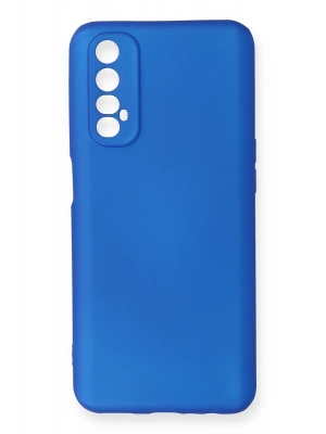 Newface Realme 7 Kılıf First Silikon - Mavi