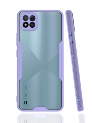 Newface Realme C11 2021 Kılıf Platin Silikon - Lila