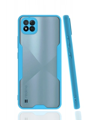 Newface Realme C11 2021 Kılıf Platin Silikon - Mavi