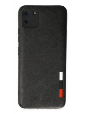 Newface Realme C11 Kılıf Loop Deri Silikon - Siyah