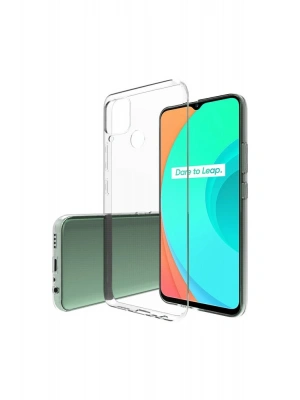 Newface Realme C15 Kılıf Lüx Şeffaf Silikon