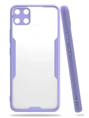 Newface Realme C15 Kılıf Platin Silikon - Lila