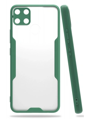 Newface Realme C15 Kılıf Platin Silikon - Yeşil