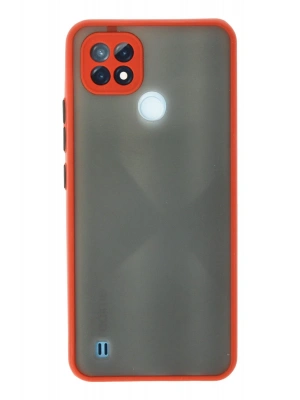 Newface Realme C21 Kılıf Montreal Silikon Kapak - Kırmızı