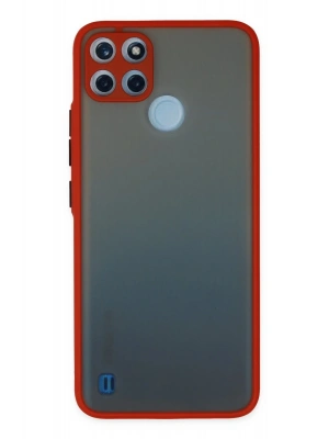 Newface Realme C21Y Kılıf Montreal Silikon Kapak - Kırmızı