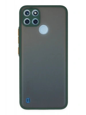 Newface Realme C21Y Kılıf Montreal Silikon Kapak - Yeşil