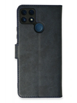 Newface Realme C25 Kılıf Trend S Plus Kapaklı Kılıf - Lacivert