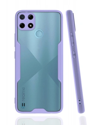 Newface Realme C25Y Kılıf Platin Silikon - Lila