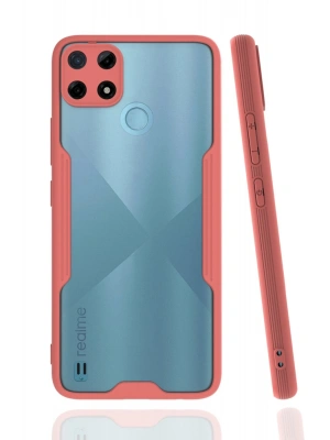 Newface Realme C25Y Kılıf Platin Silikon - Pembe