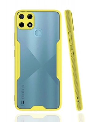 Newface Realme C25Y Kılıf Platin Silikon - Sarı