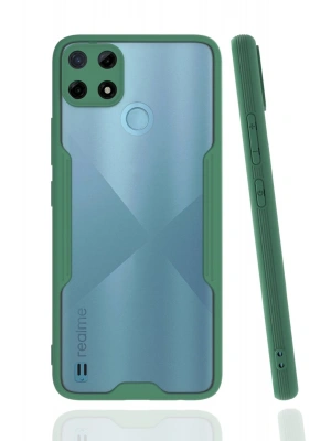 Newface Realme C25Y Kılıf Platin Silikon - Yeşil