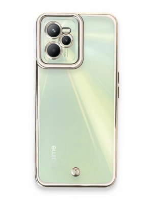 Newface Realme C35 Kılıf Liva Lens Silikon - Beyaz