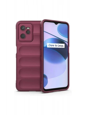 Newface Realme C35 Kılıf Optimum Silikon - Bordo