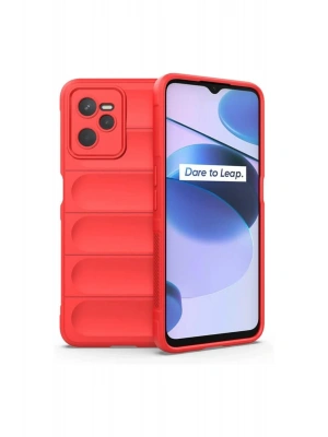 Newface Realme C35 Kılıf Optimum Silikon - Kırmızı
