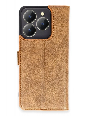 Newface Realme C63 Kılıf Trend S Plus Kapaklı Kılıf - Taba