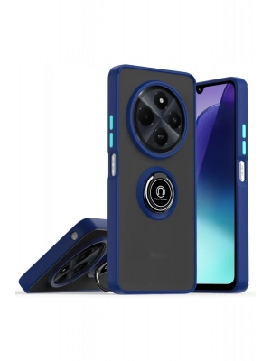 Newface Realme C75 4G Kılıf Montreal Yüzüklü Silikon Kapak - Lacivert