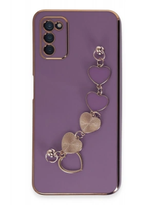 Newface Samsung Galaxy A03S Kılıf Esila Silikon - Mor