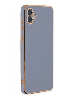 Newface Samsung Galaxy A04 Kılıf Volet Silikon - Mavi