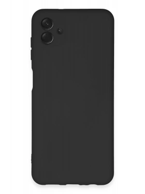 Newface Samsung Galaxy A04E Kılıf Nano içi Kadife Silikon - Siyah