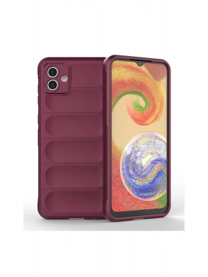 Newface Samsung Galaxy A04E Kılıf Optimum Silikon - Bordo
