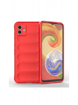Newface Samsung Galaxy A04E Kılıf Optimum Silikon - Kırmızı