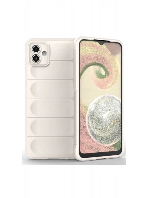 Newface Samsung Galaxy A04E Kılıf Optimum Silikon - Krem