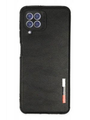Newface Samsung Galaxy A22 Kılıf Loop Deri Silikon - Siyah