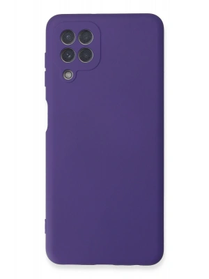 Newface Samsung Galaxy A22 Kılıf Nano içi Kadife Silikon - Mor