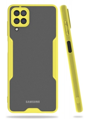 Newface Samsung Galaxy A22 Kılıf Platin Silikon - Sarı