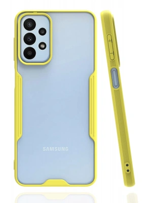 Newface Samsung Galaxy A23 4G Kılıf Platin Silikon - Sarı