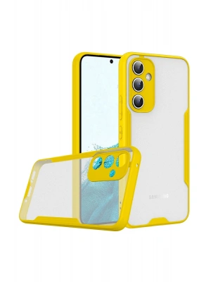 Newface Samsung Galaxy A24 4G Kılıf Platin Silikon - Sarı