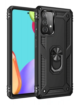 Newface Samsung Galaxy A33 5G Kılıf Sofya Yüzüklü Silikon Kapak - Siyah