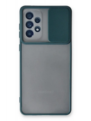 Newface Samsung Galaxy A53 5G Kılıf Palm Buzlu Kamera Sürgülü Silikon - Yeşil