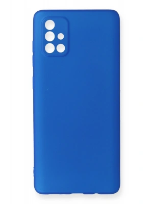 Newface Samsung Galaxy A71 Kılıf First Silikon - Mavi