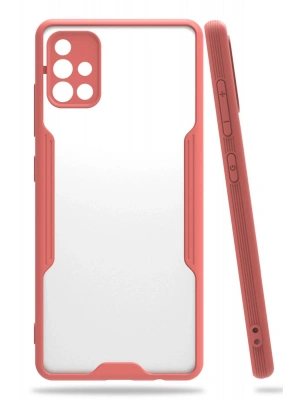 Newface Samsung Galaxy A71 Kılıf Platin Silikon - Pembe