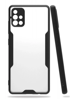 Newface Samsung Galaxy A71 Kılıf Platin Silikon - Siyah