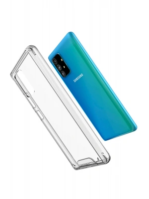 Newface Samsung Galaxy A91 / S10 Lite Kılıf Lüx Şeffaf Silikon