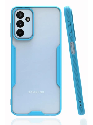 Newface Samsung Galaxy M23 Kılıf Platin Silikon - Mavi