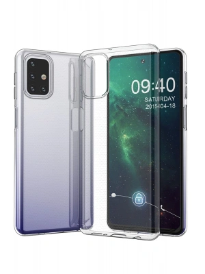 Newface Samsung Galaxy M31S Kılıf Lüx Şeffaf Silikon
