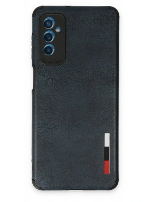 Newface Samsung Galaxy M52 5G Kılıf Loop Deri Silikon - Lacivert