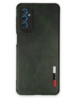 Newface Samsung Galaxy M52 5G Kılıf Loop Deri Silikon - Yeşil