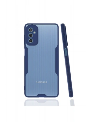 Newface Samsung Galaxy M52 5G Kılıf Platin Silikon - Lacivert