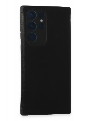 Newface Samsung Galaxy S22 Ultra Kılıf Loop Deri Silikon - Siyah