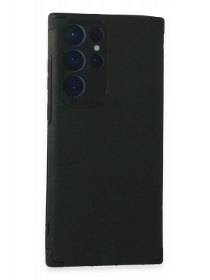 Newface Samsung Galaxy S22 Ultra Kılıf Loop Deri Silikon - Yeşil