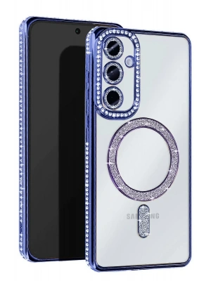 Newface Samsung Galaxy S23 FE Joke Simli Magneticsafe Kılıf - Mavi