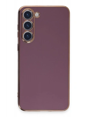 Newface Samsung Galaxy S23 Kılıf Volet Silikon - Mor