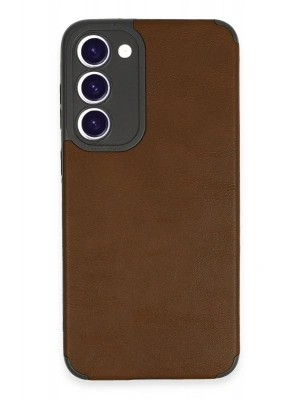 Newface Samsung Galaxy S23 Plus Kılıf Loop Deri Silikon - Kahverengi