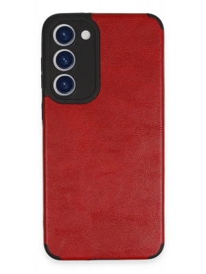 Newface Samsung Galaxy S23 Plus Kılıf Loop Deri Silikon - Kırmızı