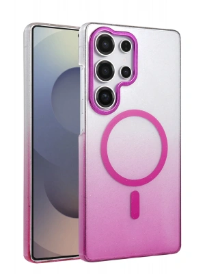 Newface Samsung Galaxy S23 Ultra Glossy Magsafe Kapak - Mor